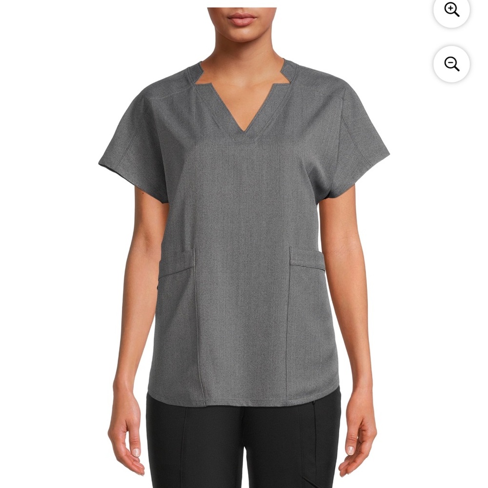 Climate Right Cuddl Duds scrub top gray